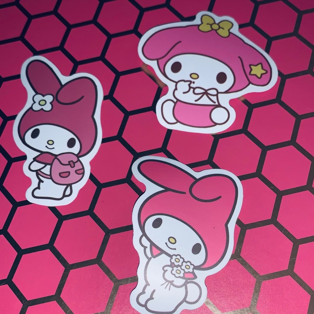 3pk My Melody 2in stickers